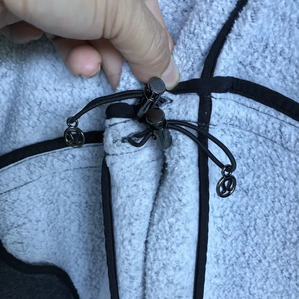 Lululemon Wrap Jacket Size 4 &Go Take You There Heathered Black Fleece Longline